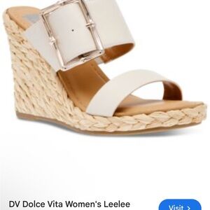 DV by Dolce Vita Women's Cream Wedge Sandals